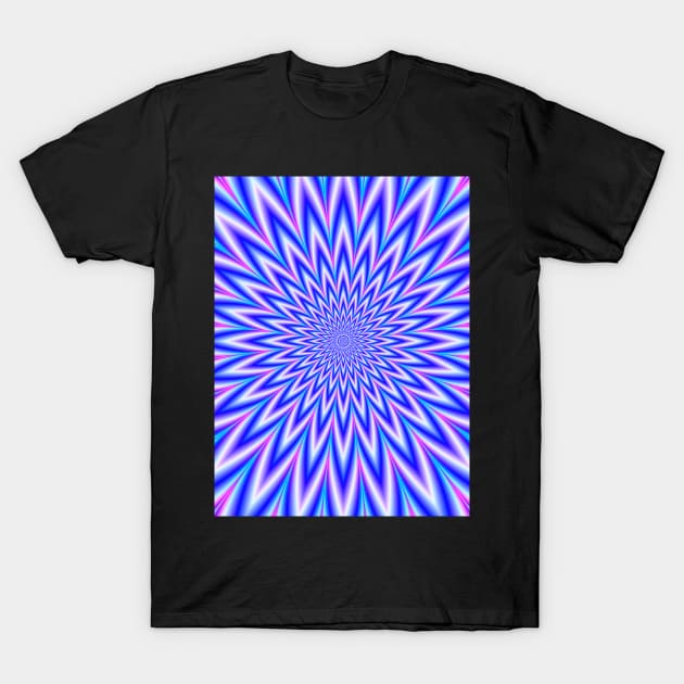 24 Point Star in Pink and Blue T-Shirt by Objowl
